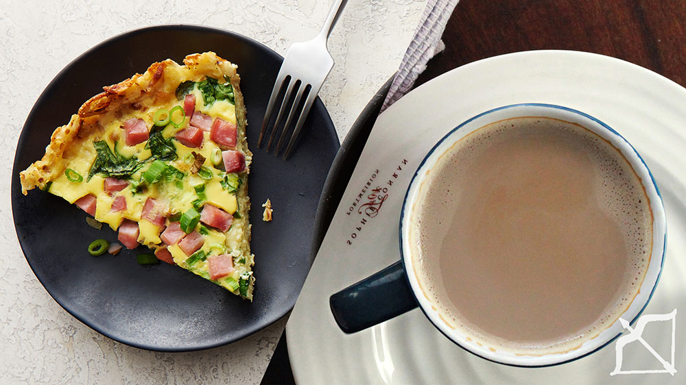 Ham and Spinach Hashbrown Breakfast Skillet + Cuban Cortadito