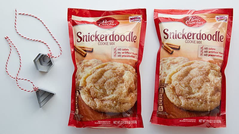 Twine, cookie cutters, Betty Crocker Cookie Mix