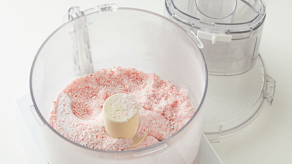 candy cane dust in food processor