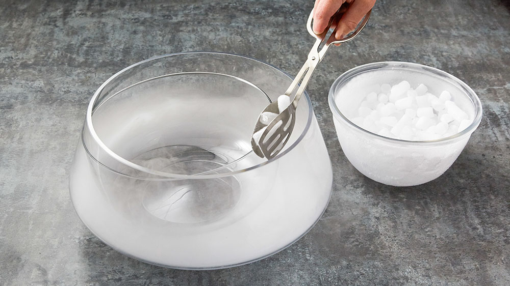 dry ice in punch bowl