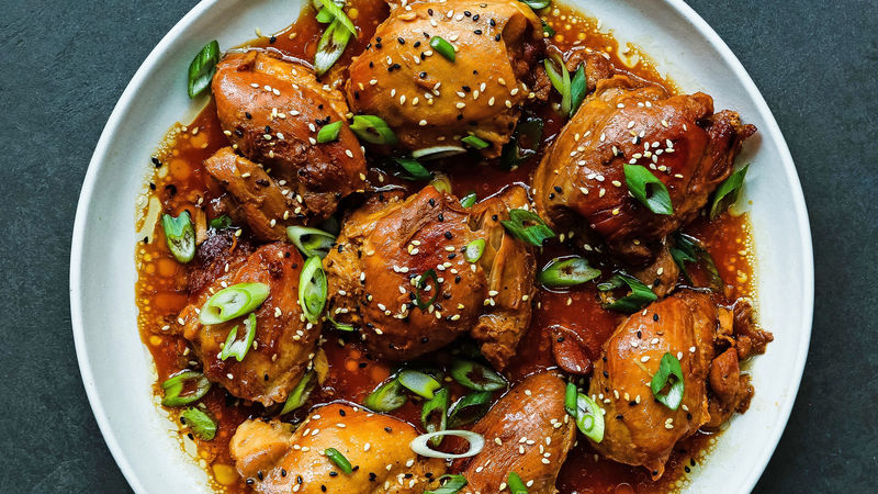 plate-food-instant-pot-honey-teriyaki-chicken