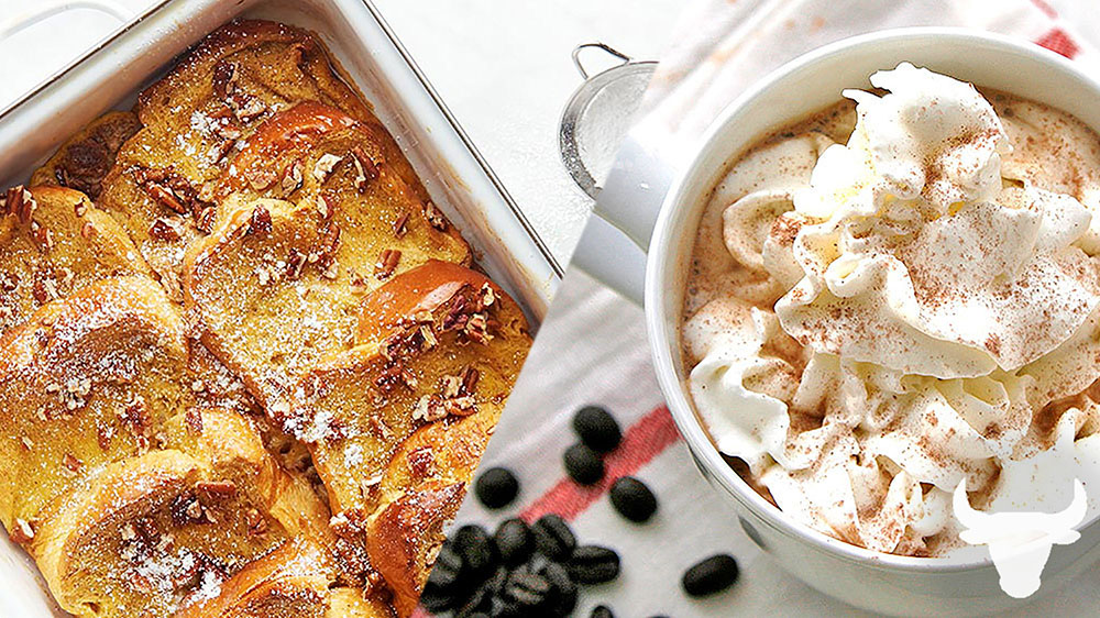 Overnight French Toast + Pumpkin-Spice Latte