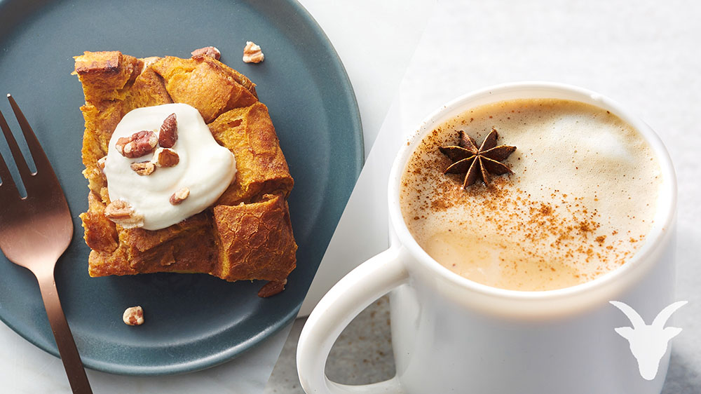 Overnight Pumpkin French Toast + Chai Tea