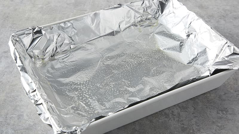 Line pan with foil and spray with cooking spray
