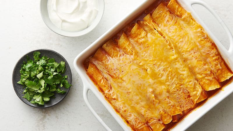 Easy Microwave Chicken Enchiladas