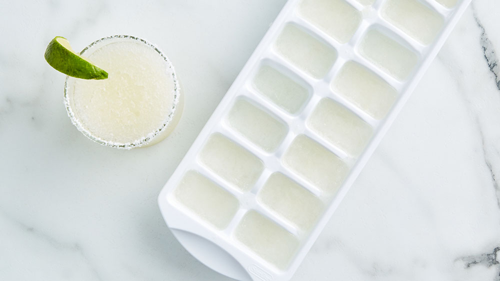 frozen margarita, tray of ice