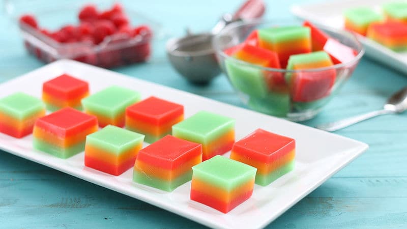 Rainbow Sherbet Jello Shots