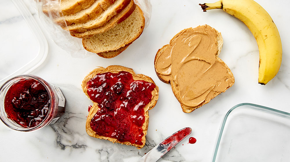 peanut butter and jelly sandwich