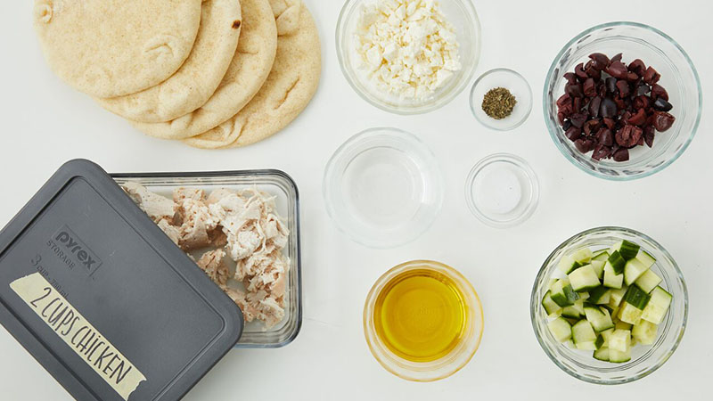 Prep for Greek Chicken Salad Sandwiches