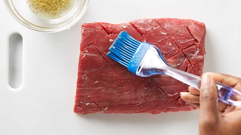 brush over steak