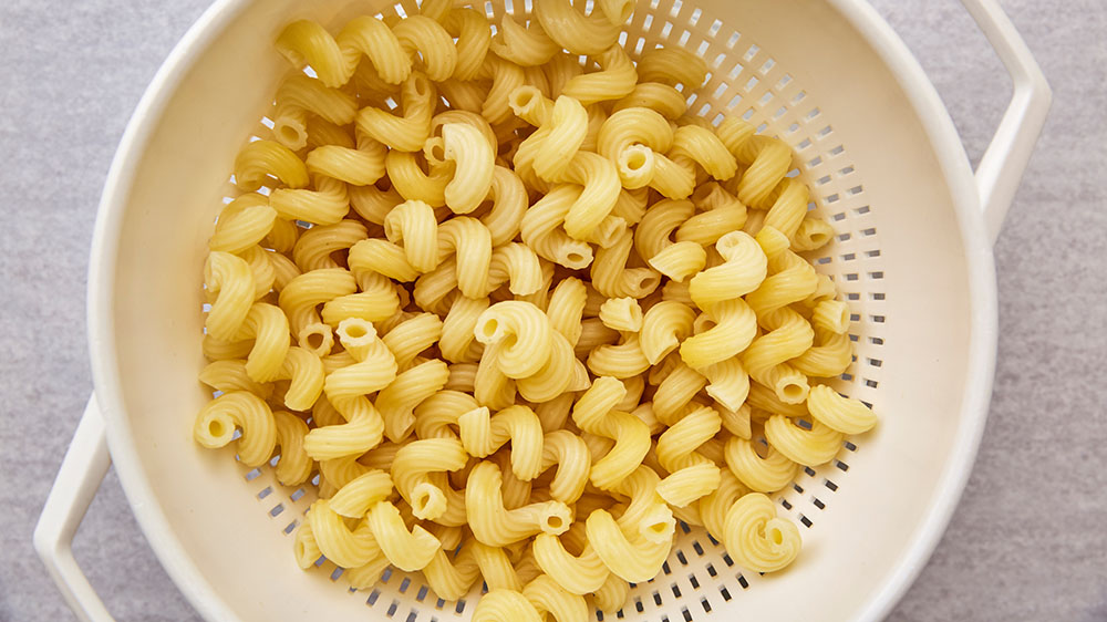 strain the pasta from the water