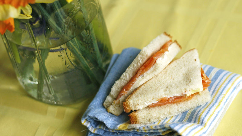 Smoked Salmon and Cucumber Tea Sandwiches