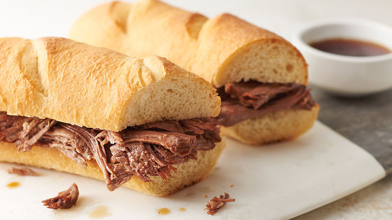 Slow-Cooker French Dip with Au Jus Sauce