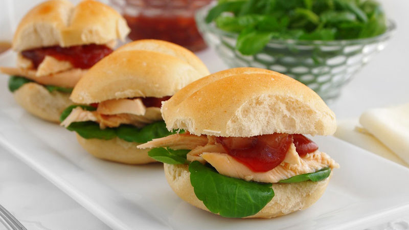 Turkey and Cranberry Sliders with Browned Sage Butter