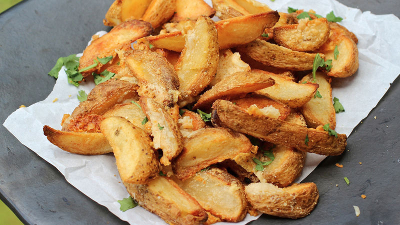 French Fries with Parmesan Cheese and Garlic