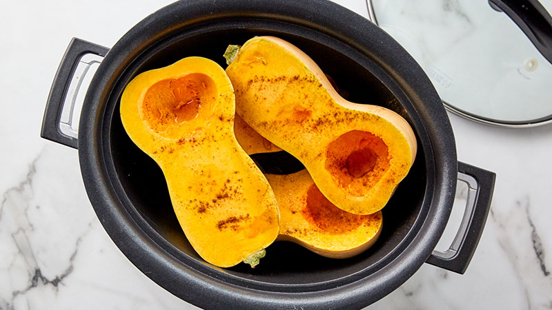 Butternut squash in a slow cooker
