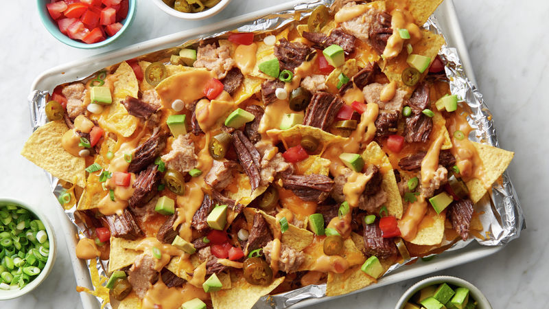 Slow Cooker Beef Barbacoa Nachos