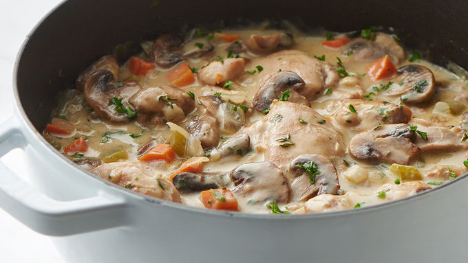 mushrooms-creamy-chicken-fricassee