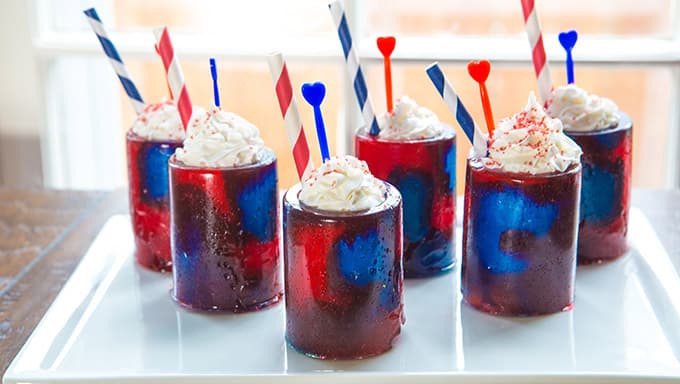How to Make Patriotic Candy Shot Glasses