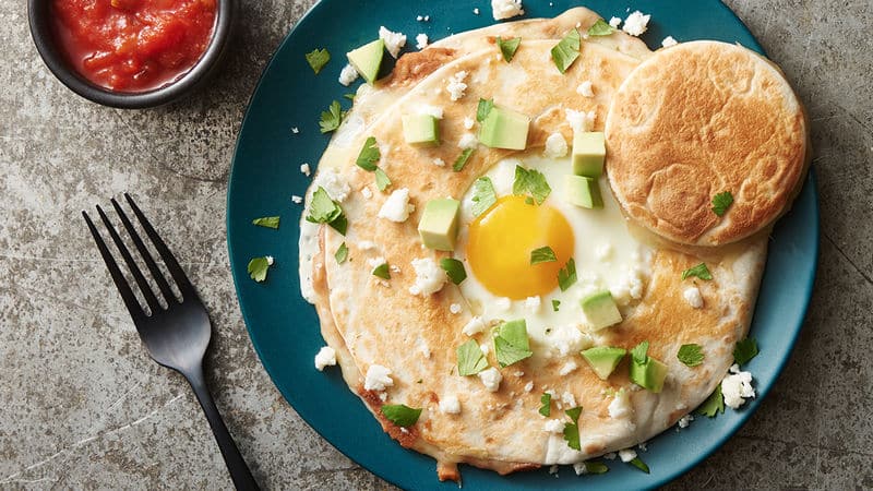 quesadilla egg in a hole