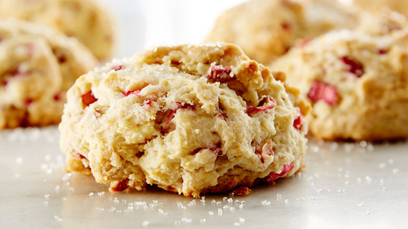 rhubarb drop scones