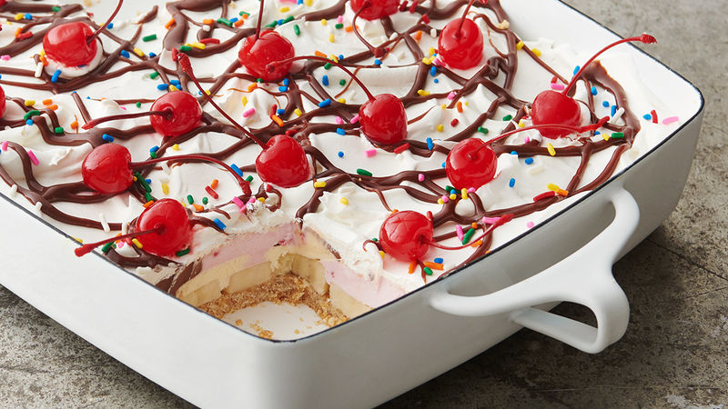 Banana Split Ice Cream Bars