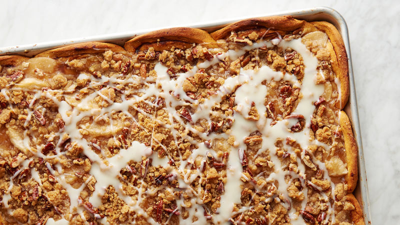 Sheet-Pan Cinnamon Roll-Apple Slab Pie