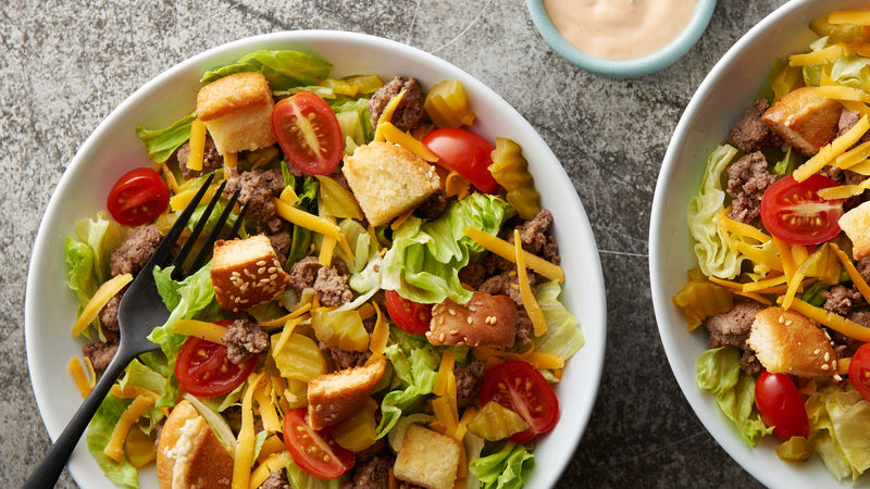 cheeseburger salad bowls