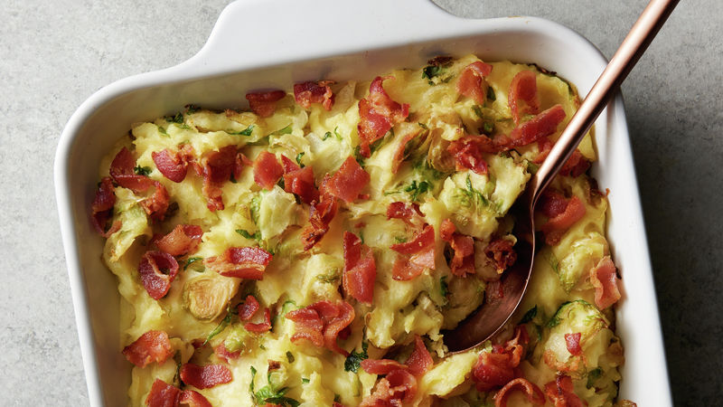 Brussels Sprout and Bacon Mashed Potatoes