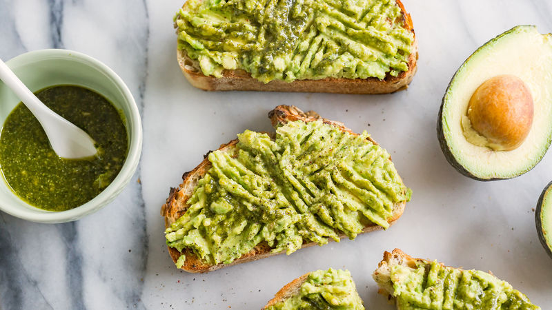 avocado pesto toast